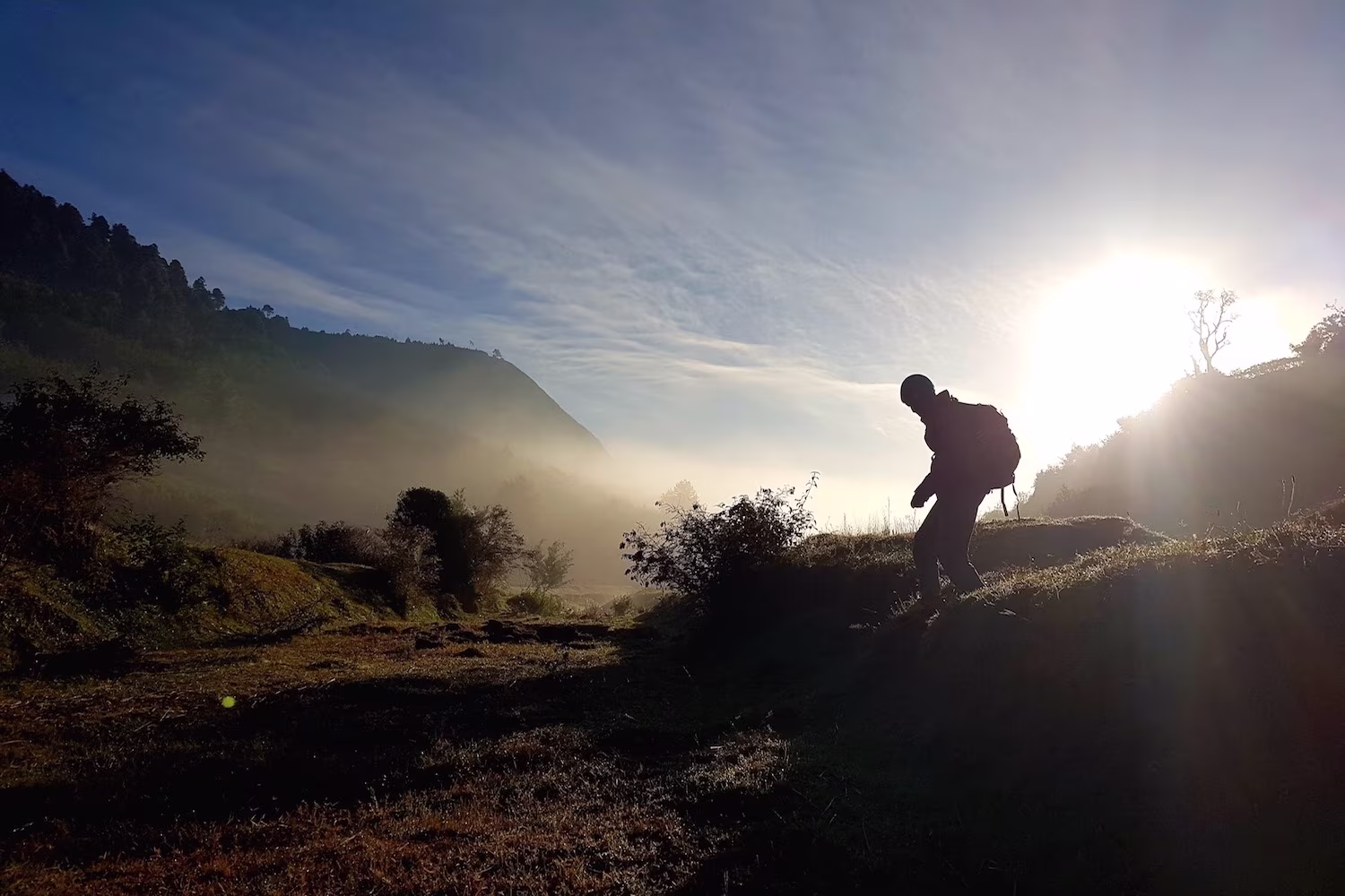 Hiking through mountains and valleys in the East of Imerina